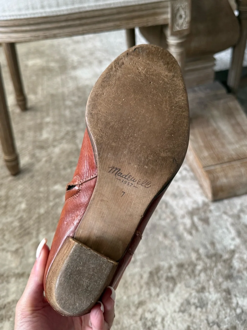 Madewell Billie Tan Leather Ankle Boots